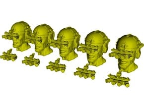 1/48 scale SOCOM operator B heads & NVG x 10 combo in Smoothest Fine Detail Plastic