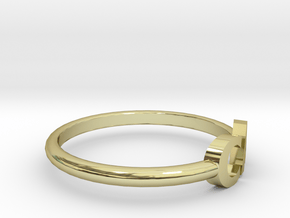 CA ring size 6.5 in 18k Gold Plated Brass