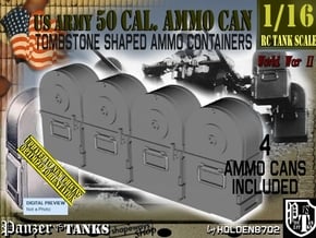 1/16 Tombstone Cal 50 Ammo Can Set001 in Tan Fine Detail Plastic