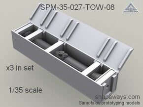 1/35 SPM-35-027-TOW-08 Wooden crates for TOW missi in Tan Fine Detail Plastic