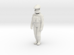 SF Astronaut, Standing Study 1:8 / 1:12 in White Natural Versatile Plastic: 1:12