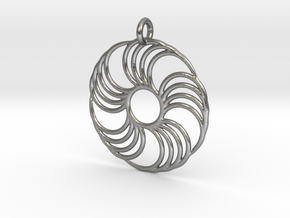 WavyTPendant in Natural Silver
