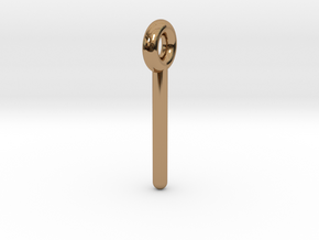 Minimalist Rod Pendant in Polished Brass