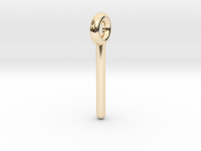 Minimalist Rod Pendant in 14k Gold Plated Brass