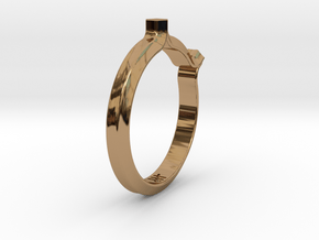 Shapesweeper Double Hexagon Ring in Polished Brass: 5.5 / 50.25