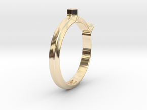 Shapesweeper Double Hexagon Ring in 14k Gold Plated Brass: 5.5 / 50.25