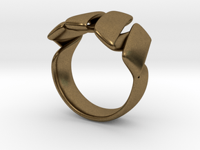 Curl ring 4 parallel lines in Natural Bronze: 8 / 56.75