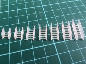 N Scale Stairs Assorted (21pc) in Smooth Fine Detail Plastic