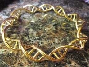 DNA Bracelet (63 mm) in Polished Brass
