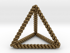 Twisted Tetrahedron RH 1.5" in Natural Bronze