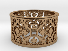 QUADRIFOGLIA 6 Ring Design Ring Size 8.5 in Polished Brass: 8.5 / 58