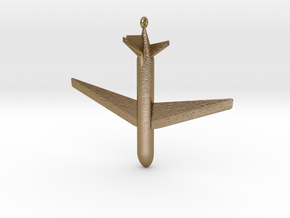 Boing 787 Pendant in Polished Gold Steel