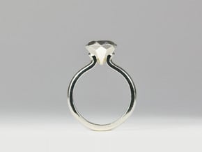 Prenup Ring in Fine Detail Polished Silver: 7 / 54