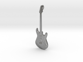 Stratocaster Guitar Pendant in Natural Silver