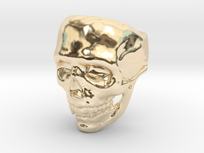 Big Bad Skull Ring in 14k Gold Plated Brass