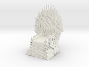 Printle Thing throne03 - 1/24 in White Natural Versatile Plastic