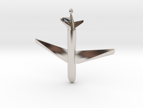 Boing 787 Pendant in Rhodium Plated Brass