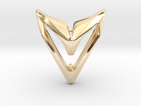 Sharp Astronaut, Pendant. Space Chic in 14K Yellow Gold