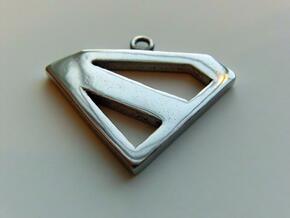 Superman Kingdom Come keychain/pendant in Polished Bronzed Silver Steel