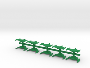 Romulan  Bird-of-Prey cruisers 1/2" 10 pack  in Green Processed Versatile Plastic