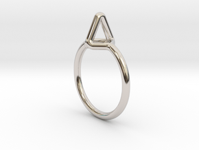 Summit Ring S.02, US size 7.5, d=17,5mm  in Rhodium Plated Brass: 7.5 / 55.5