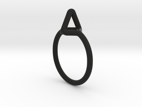 Summit Ring S.02, US size 7.5, d=17,5mm  in Black Natural Versatile Plastic: 7.5 / 55.5