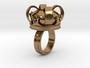 Crown Ring in Natural Brass: 10 / 61.5