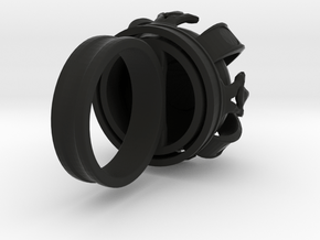 Crown Ring in Black Premium Versatile Plastic: 5 / 49