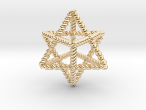 Star Twistahedron 1.6" in 14K Yellow Gold