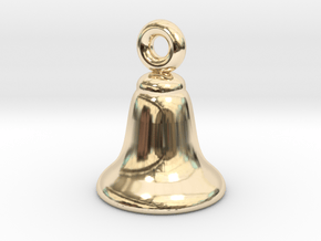 Silver Bell Charm #1 - Small in 14K Yellow Gold