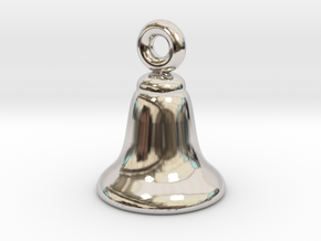Silver Bell Charm #1 - Small in Platinum