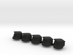 5 x Polish WW1 Cap in Black Premium Versatile Plastic