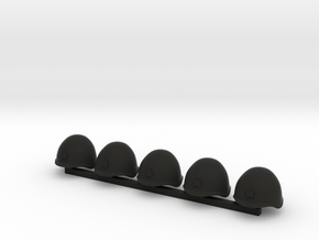 5 x Russian Helmets in Black Premium Versatile Plastic