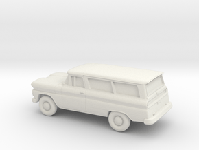 1/87 1960/61 Chevrolet Suburban in White Natural Versatile Plastic
