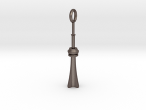 Toronto CN Tower - Pendant in Polished Bronzed Silver Steel