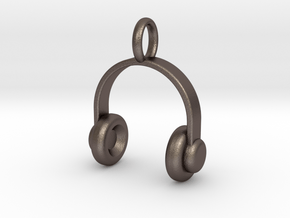 Headset - Pendant in Polished Bronzed Silver Steel
