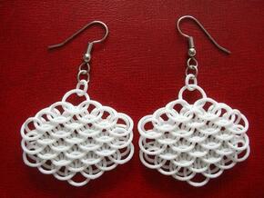 Dragonscale earrings in White Natural Versatile Plastic