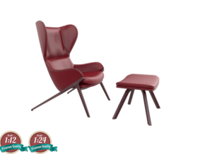 Miniature P22 Chair - Cassina in White Natural Versatile Plastic: 1:24