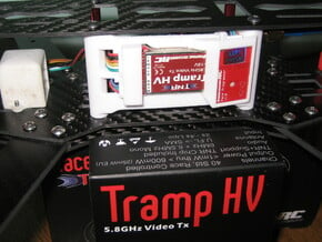 Transmitter Mount Tramp HV in White Natural Versatile Plastic