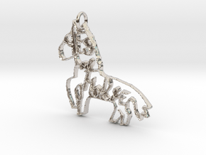Yes of Horse! in Rhodium Plated Brass