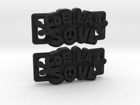 "De La Soul" Lacelocks (1 pair) in Black Premium Versatile Plastic