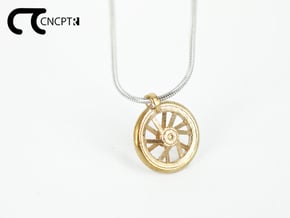 Concept R Carbon Wheel Pendant in Natural Bronze