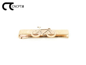 Concept R Racing Bike Tie Clip  in Natural Bronze