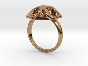 Monera Ring in Polished Brass: 6 / 51.5