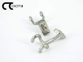 Concept R Bike Racing Steer Cufflinks in Polished Nickel Steel