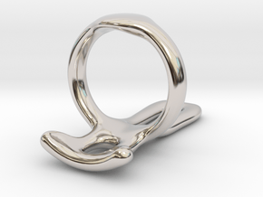 Ring splint for Abcantal US 4 1/2 L10 L20 in Rhodium Plated Brass