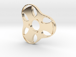 Trefoil Spinner - Red Strong & Flexible in 14K Yellow Gold