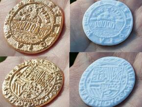 Uncharted: Spanish Gold Coin in White Natural Versatile Plastic