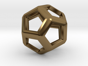 Dodecahedron in Polished Bronze