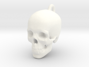 Skull Pendant in White Processed Versatile Plastic